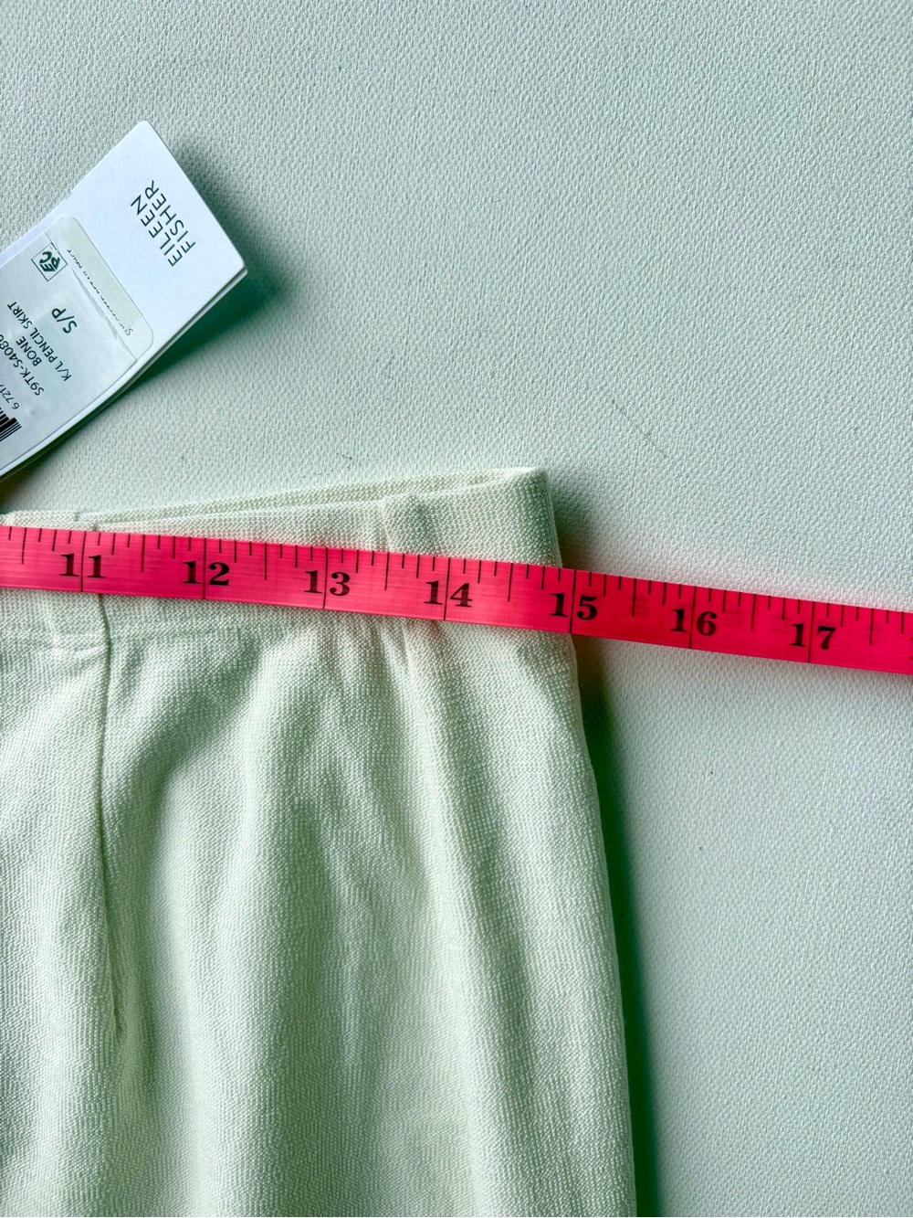 NWT Eileen Fisher K/L Stretch Pencil Skirt in Bone - Picture 8 of 9